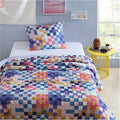 Hypoallergenic Cloud 2-Piece Textured Multi-Check Comforter Set, Twin/TwinXL - Luxurious Quilted Duvet Cover Set - Default Title