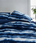 All-Season Tie Dye Navy 3 Piece Comforter Set, Full - Hypoallergenic Ultra-Fluffy Quilt for Winter - Default Title