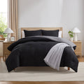 Heavyweight Warmth Comforter Sets, All Season Lightweight Reversible Queen Comforter Set, 3-Pc Bedding Sets, Black/Charcoal gray - All-Season Down Alternative Comforter Insert - Default Title