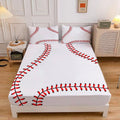 Wrinkle-Resistant Baseball Sheet Set Sports Theme Bedding Set for Kids 3D Baseball Pattern Bed Sheets Baseball Games Bed Sheet Set Room... - Breathable Egyptian Cotton Flat & Fitted Sheets - Default Title
