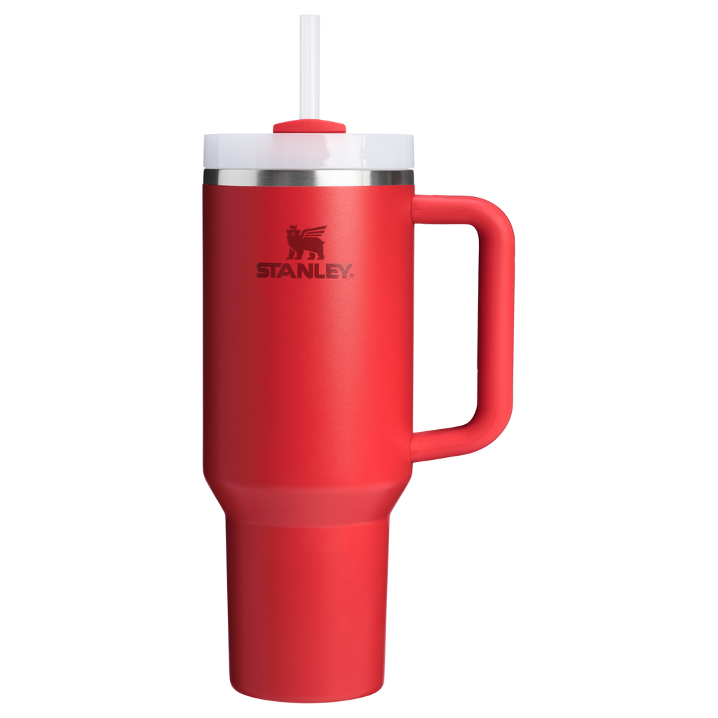 Insulated Travel The Quencher H2.0 Flowstate Tumbler D050X - Double-Wall Vacuum Insulated Travel Tumbler with Straw - Chili Red
