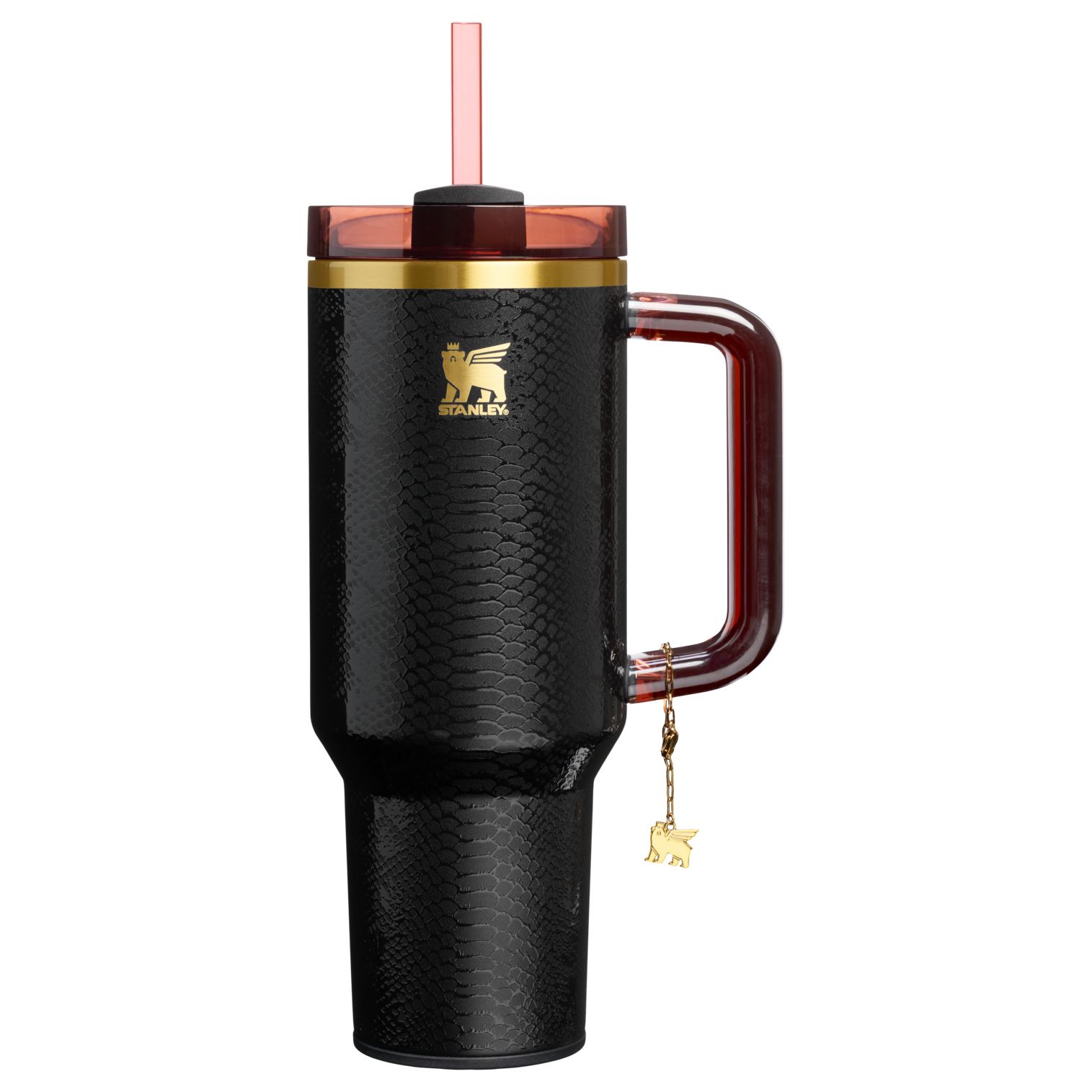 Double-Wall Vacuum The Quencher Luxe H2.0 Flowstate Tumbler D170A - 40oz Large Capacity Car-Cup Friendly Quencher - Black Snakeskin
