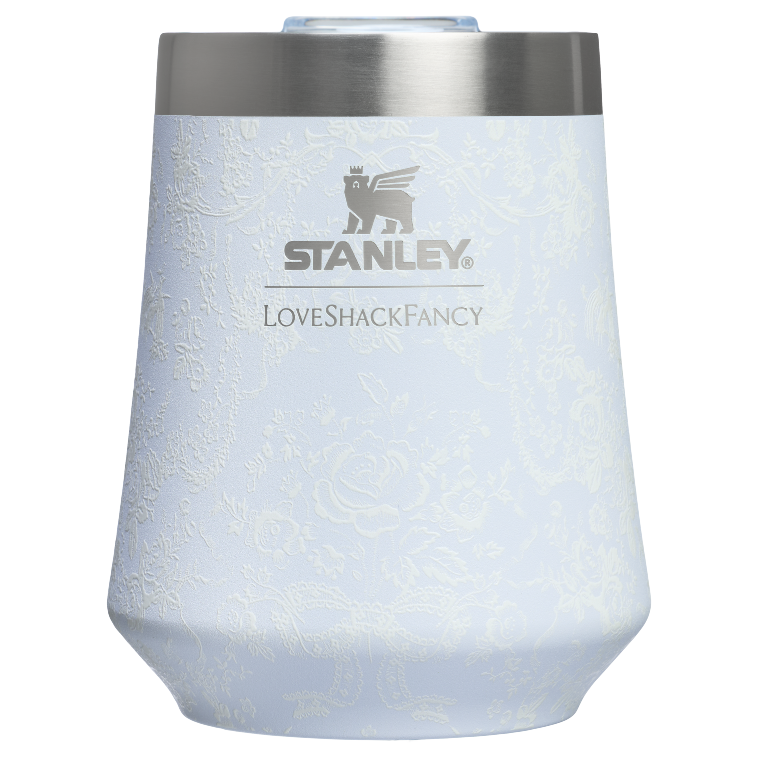 Flavor-Preserving Stanley 1913 x LoveShackFancy Holiday Reserve Wine Tumbler D204X - Shatterproof Flavor-Preserving Cocktail Tumbler with Lid - Baby Bow Pink Peppermint
