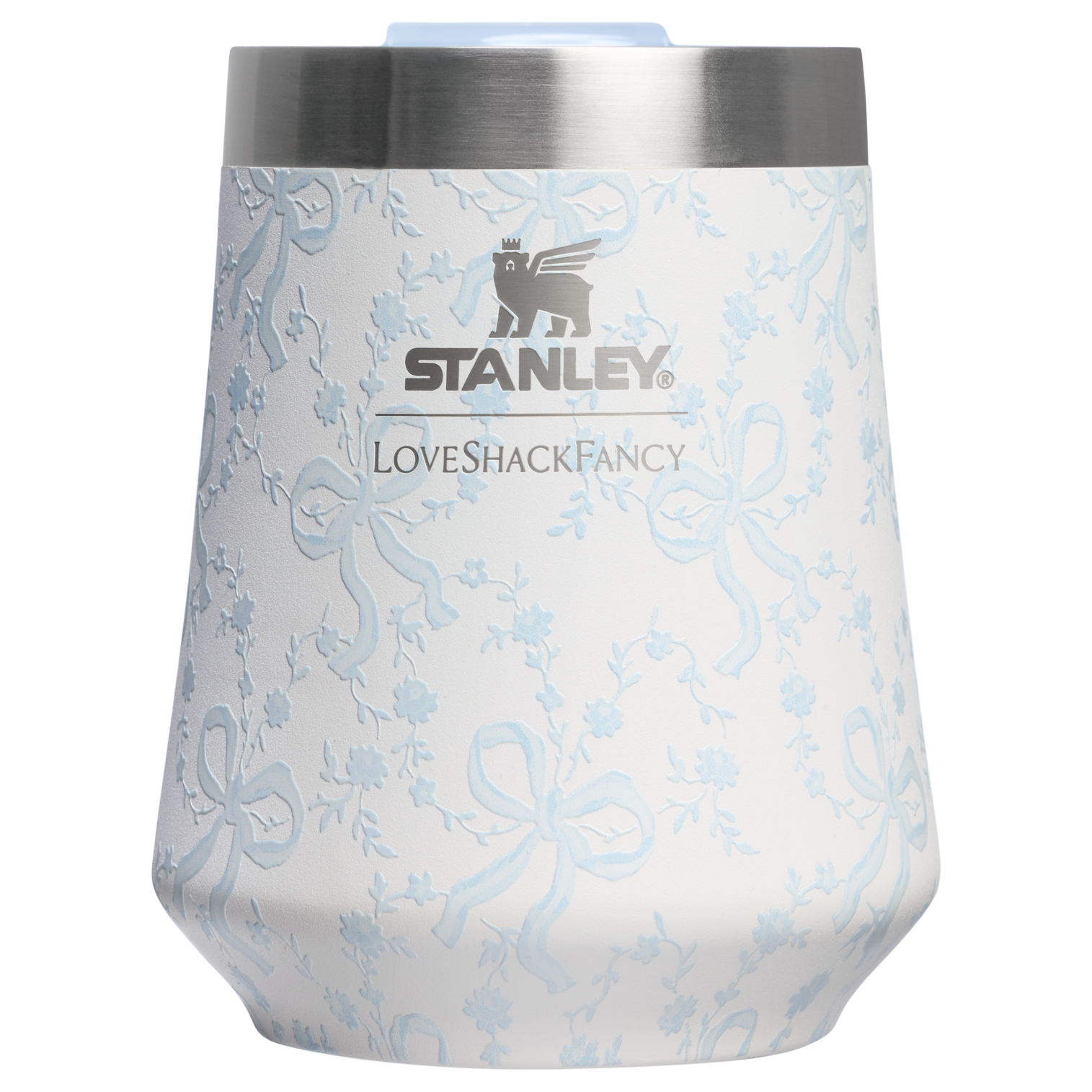 Shatterproof Luxury Stanley 1913 x LoveShackFancy Holiday The Reserve Wine Tumbler Set | 2-pack D205C - Premium Insulated Egg-Shaped Wine Glass for Outdoors Detail