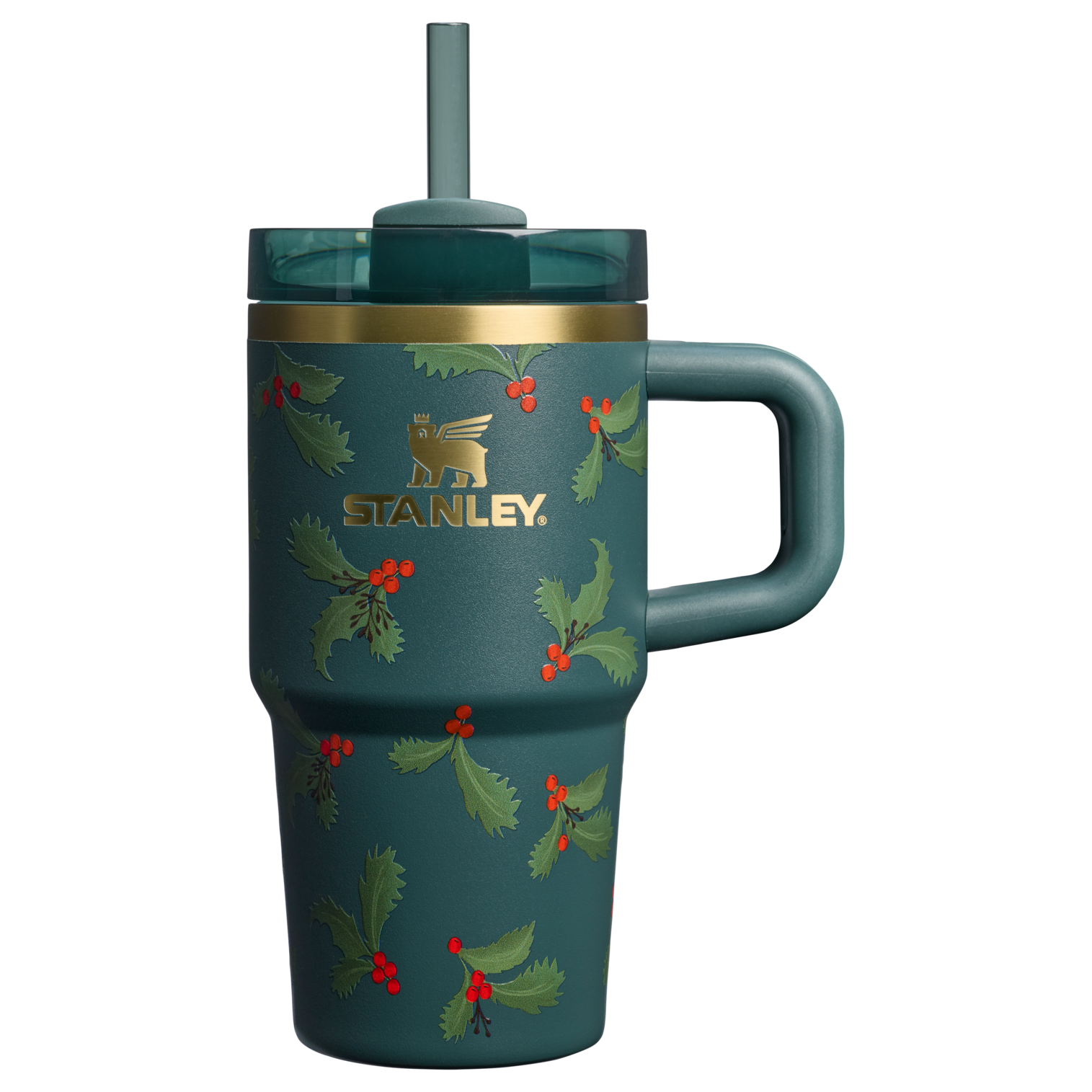 Insulated Travel The Cheers & Cheer Quencher H2.O Flowstate Tumbler D192J - Premium Stainless Steel Straw Cup for All-Day Hydration - Holiday Botanical