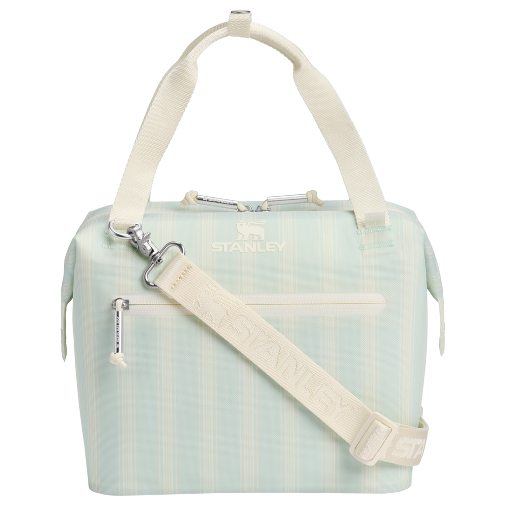Premium All-Weather The All Day Julienne Mini Cooler D349V - Leak-Proof Insulated Mini Cooler Bag for Lunch - Mist Picnic Stripe