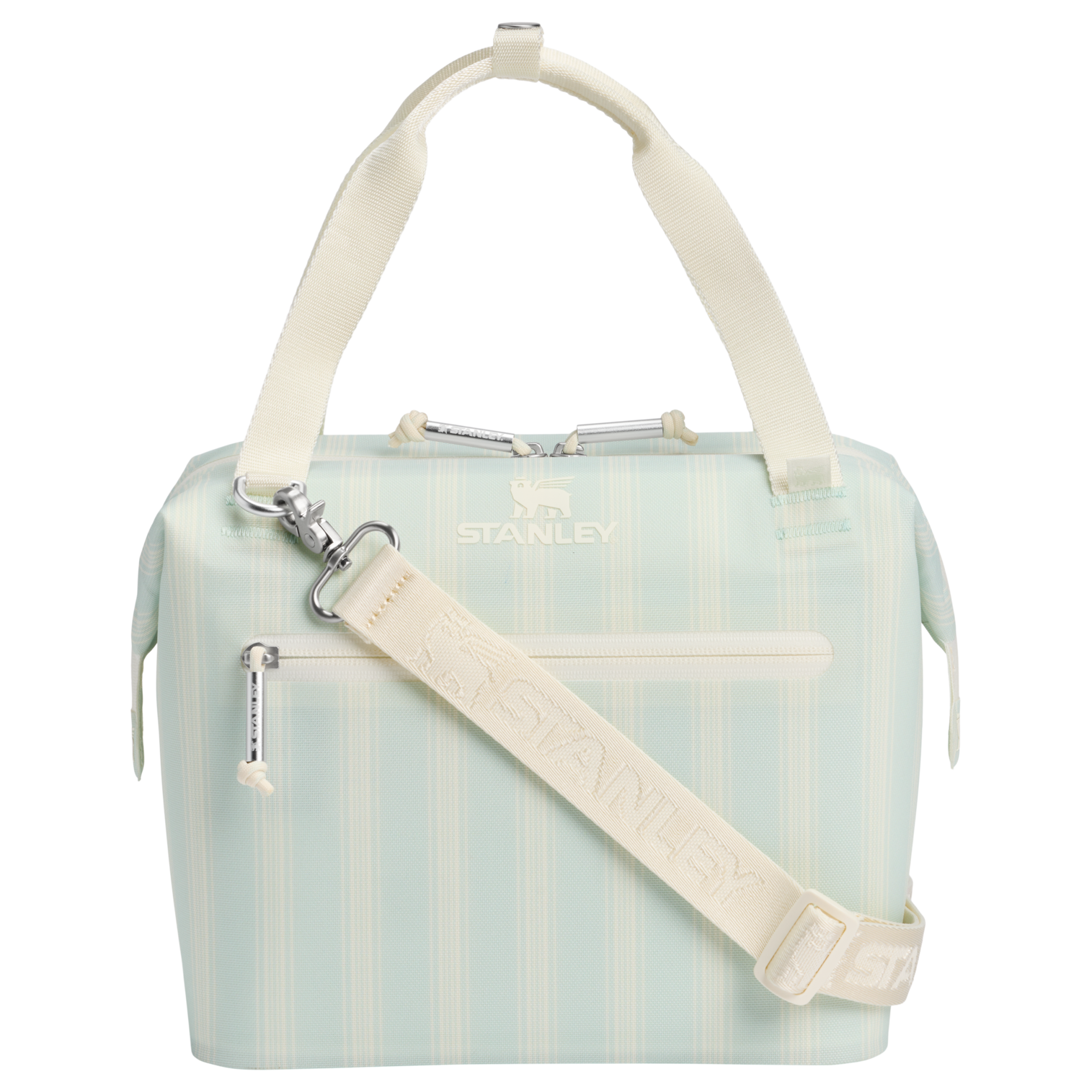 Premium All-Weather The All Day Julienne Mini Cooler D349V - Leak-Proof Insulated Mini Cooler Bag for Lunch - Mist Picnic Stripe