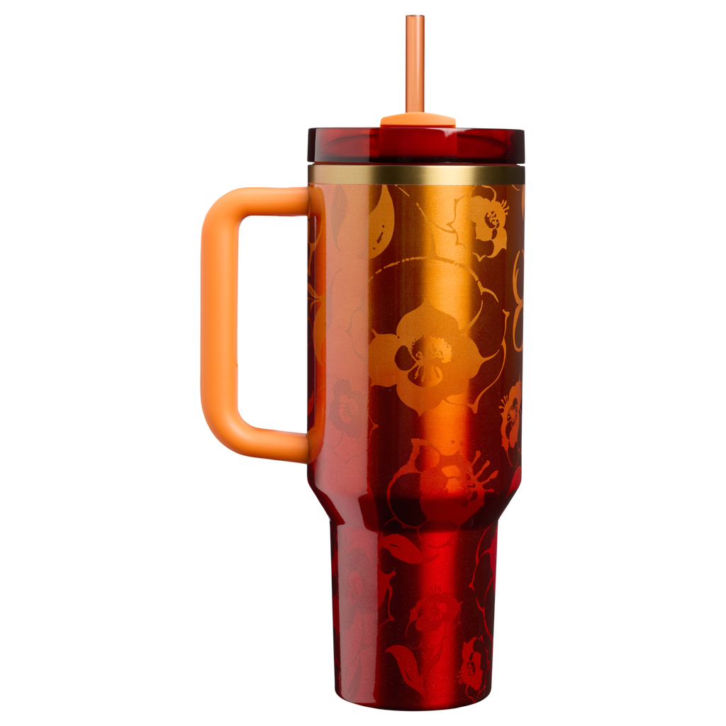 Insulated Travel The Stanley 1913 x Karol G Quencher H2.0 Flowstate Tumbler D275T - FlowState 3-Position Lid Insulated Travel Mug Detail