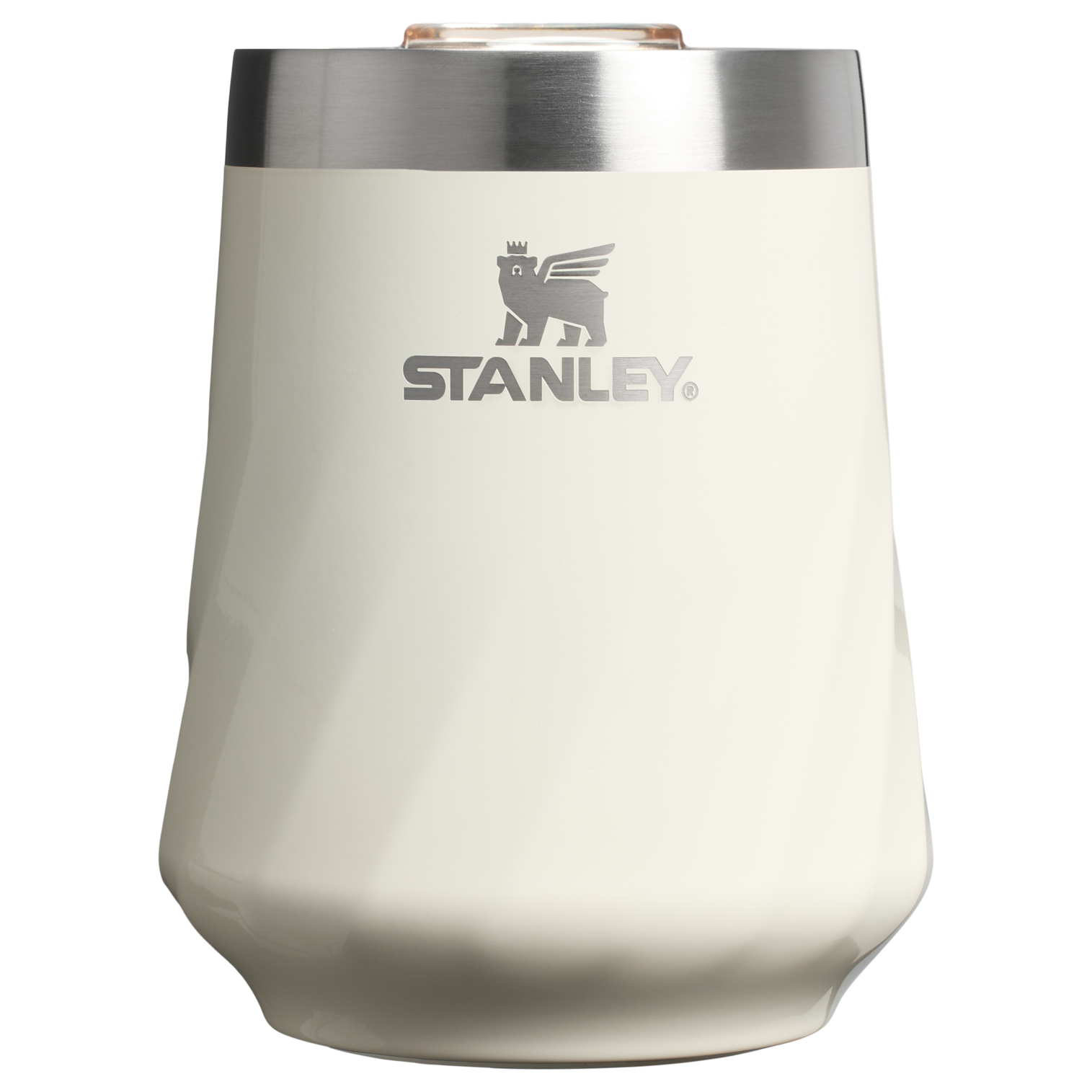 Premium Matte The Textured Reserve Wine Tumbler D141Z - Elegant Stemless Vacuum Insulated Wine Tumbler - Cream Gloss