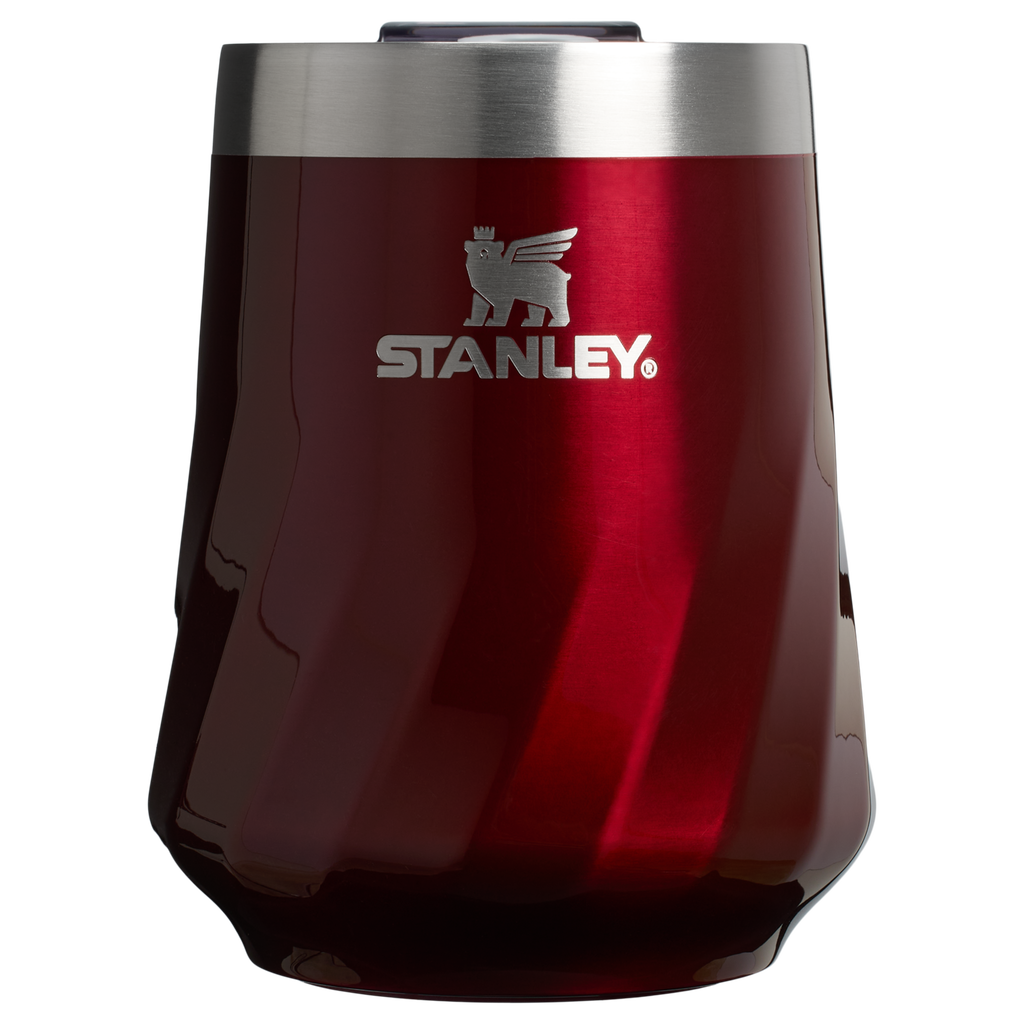Premium Matte The Textured Reserve Wine Tumbler D141Z - Elegant Stemless Vacuum Insulated Wine Tumbler - Garnet Shine
