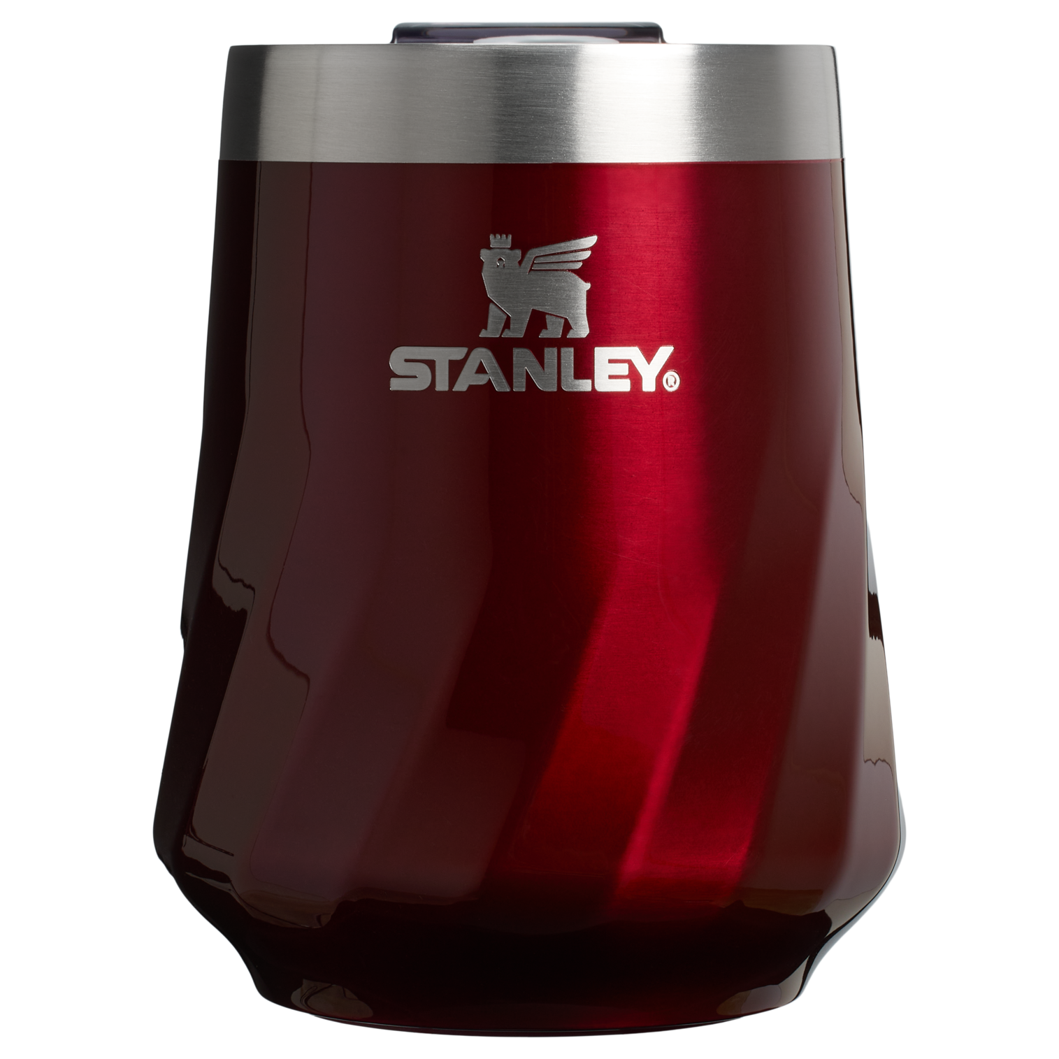 Premium Matte The Textured Reserve Wine Tumbler D141Z - Elegant Stemless Vacuum Insulated Wine Tumbler - Garnet Shine