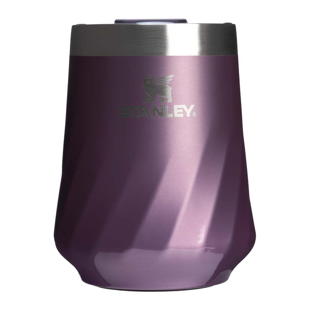 Premium Matte The Textured Reserve Wine Tumbler D141Z - Elegant Stemless Vacuum Insulated Wine Tumbler - Wisteria Shine