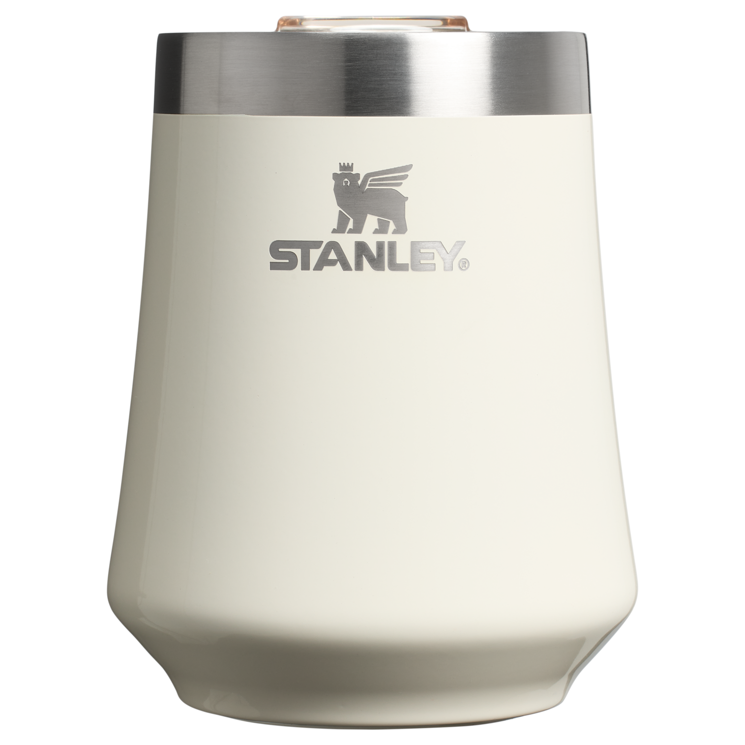 Shatterproof Luxury The Reserve Wine Tumbler D125V - Elegant Stemless Vacuum Insulated Wine Tumbler - Cream Gloss
