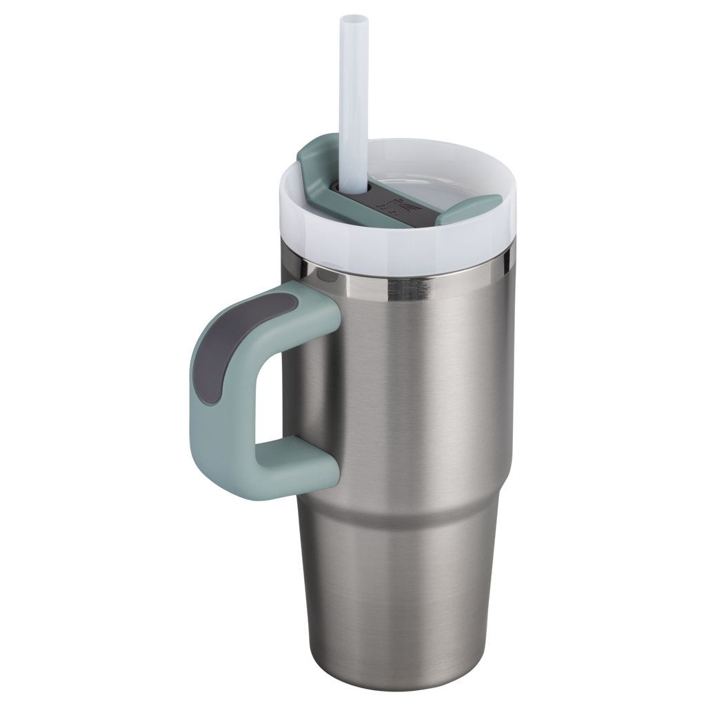 Car-Cup Friendly The Quencher H2.O Flowstate Tumbler | Stanley Create D291F - Premium Stainless Steel Straw Cup for All-Day Hydration Detail