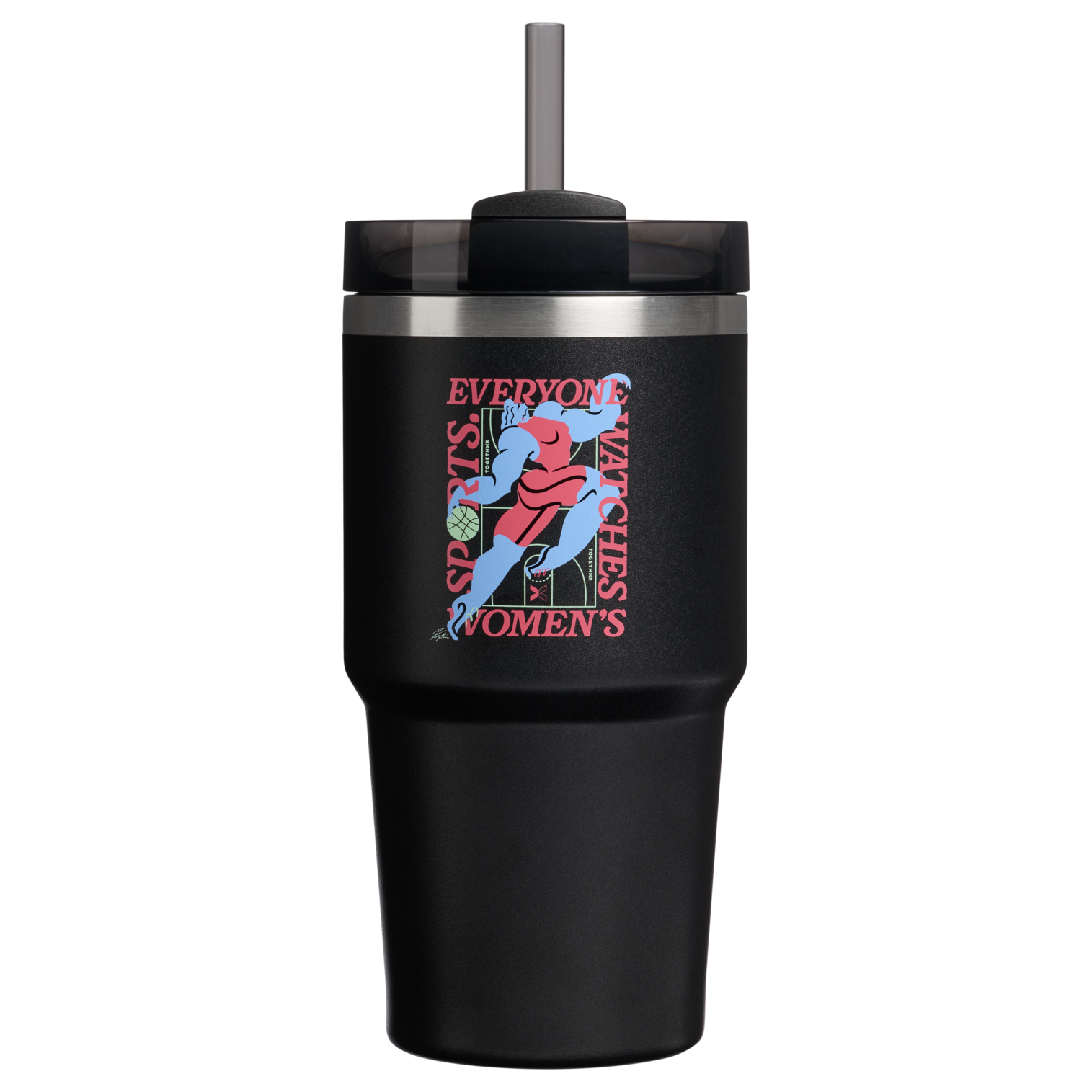 Double-Wall Vacuum The Quencher H2.0 Flowstate Tumbler D341T - 40oz Large Capacity Car-Cup Friendly Quencher - Tournament Black