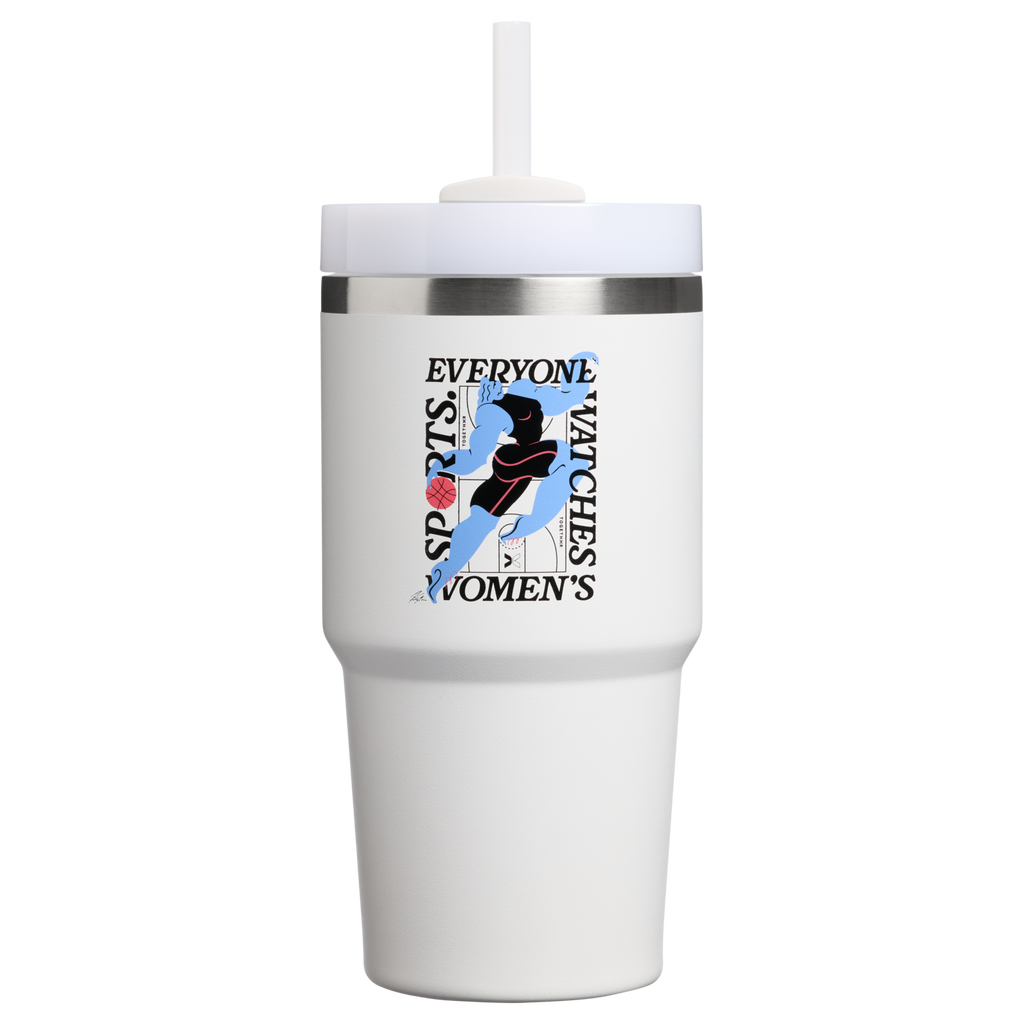Double-Wall Vacuum The Quencher H2.0 Flowstate Tumbler D341T - 40oz Large Capacity Car-Cup Friendly Quencher - Tournament White