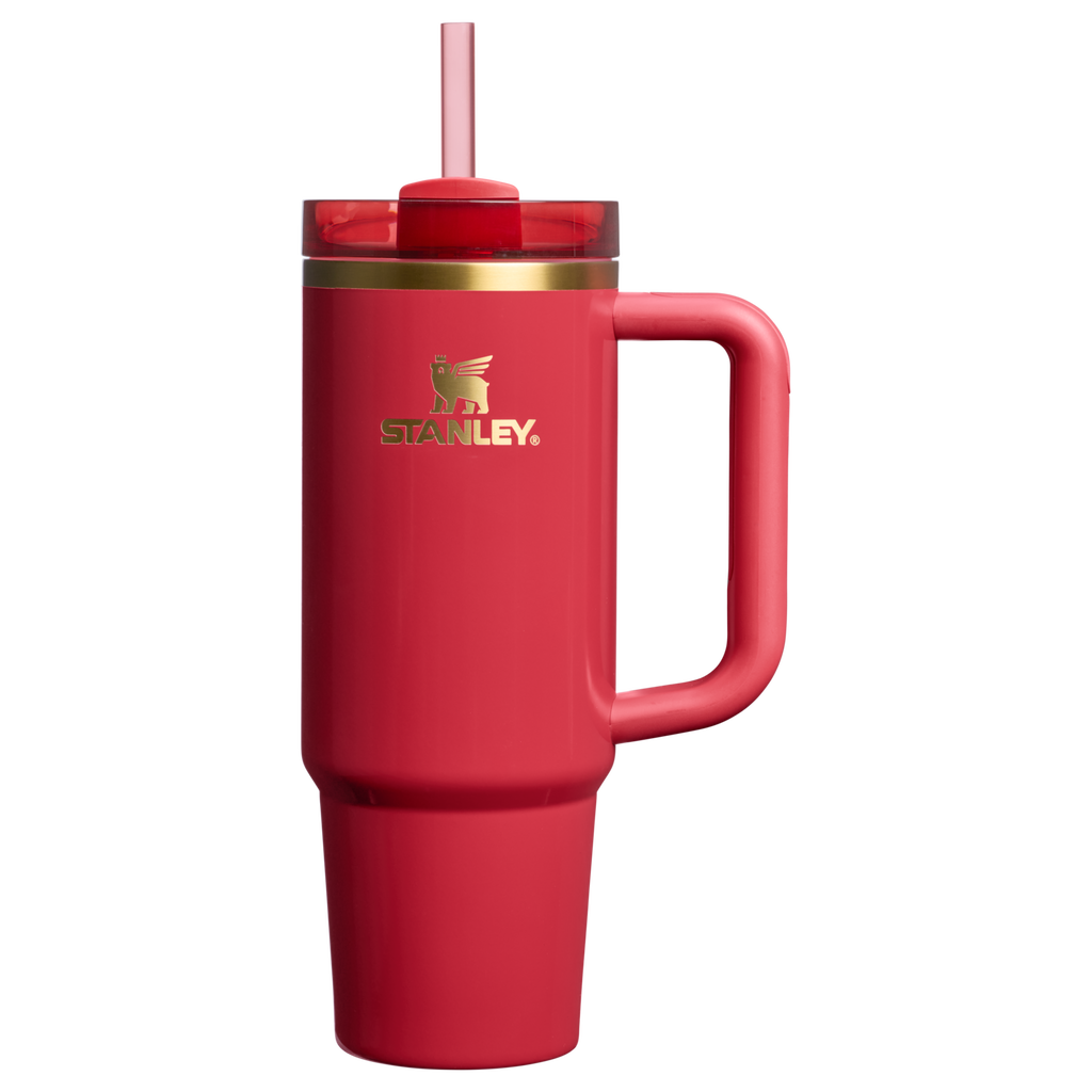 Car-Cup Friendly The Cheers & Cheer Quencher H2.0 Flowstate Tumbler D189S - Double-Wall Vacuum Insulated Travel Tumbler with Straw - Holly Berry Gloss