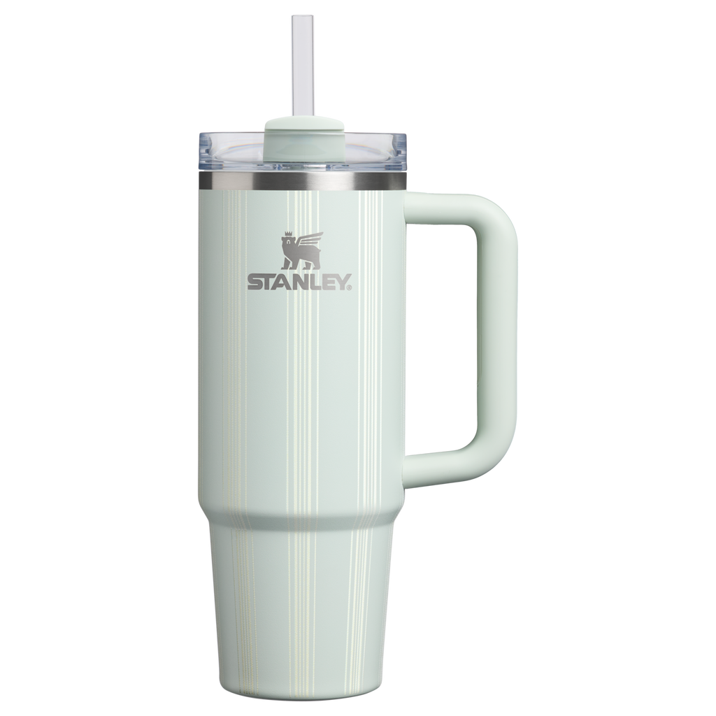 Splash-Resistant FlowState The Quencher H2.0 Flowstate Tumbler D343V - 40oz Large Capacity Car-Cup Friendly Quencher - Mist Picnic Stripe