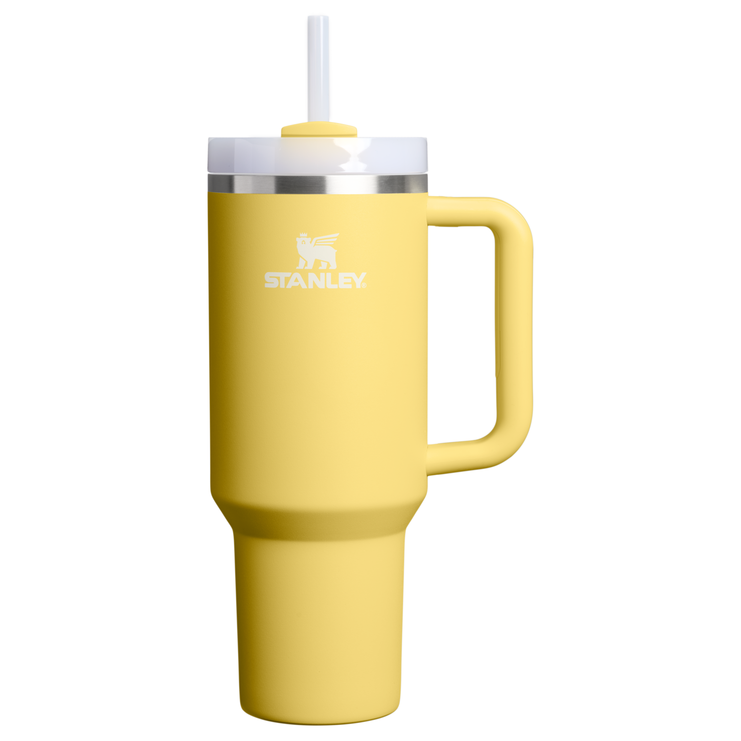 Insulated Travel The Quencher H2.0 Flowstate Tumbler  | Stanley Create D332L - Double-Wall Vacuum Insulated Travel Tumbler with Straw - Daffodil