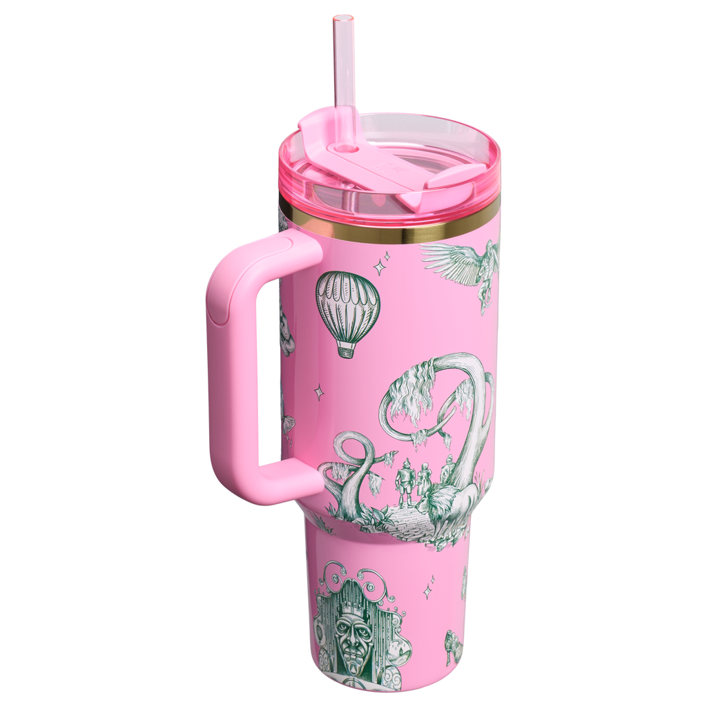 Car-Cup Friendly The Wicked for Good Quencher H2.0 Flowstate Tumbler D245R - Double-Wall Vacuum Insulated Travel Tumbler with Straw Detail