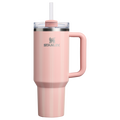 Double-Wall Vacuum The Quencher H2.0 Flowstate Tumbler D342C - FlowState 3-Position Lid Insulated Travel Mug - Peach Rose Picnic Stripe