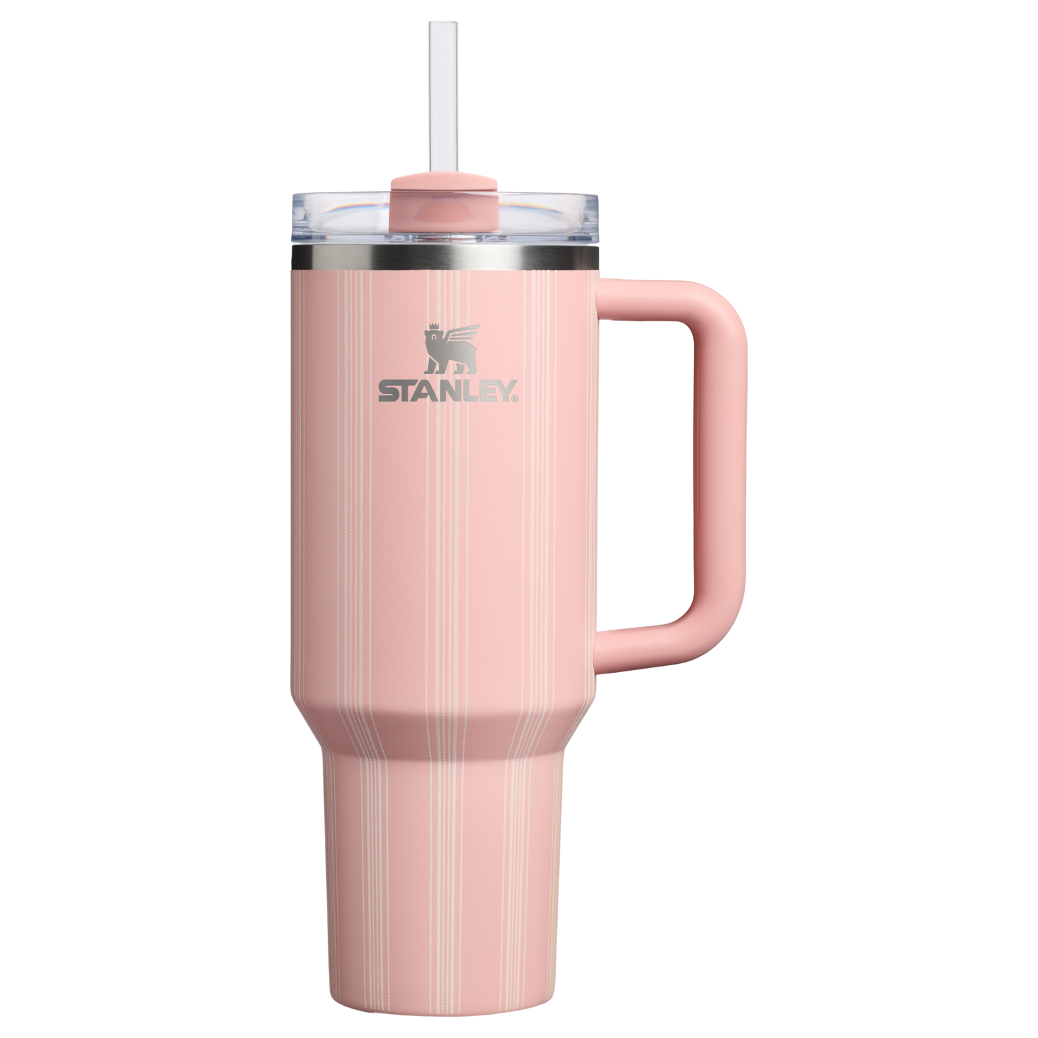 Double-Wall Vacuum The Quencher H2.0 Flowstate Tumbler D342C - FlowState 3-Position Lid Insulated Travel Mug - Peach Rose Picnic Stripe