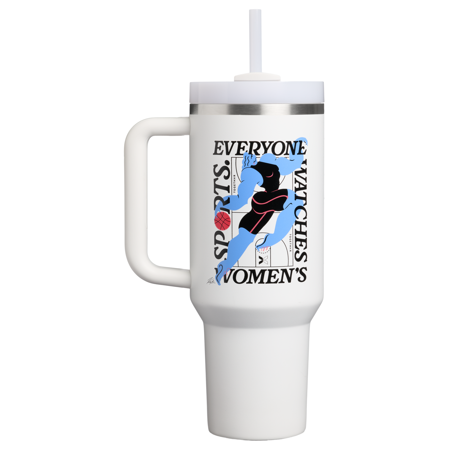 Car-Cup Friendly The Quencher H2.0 Flowstate Tumbler D340Y - FlowState 3-Position Lid Insulated Travel Mug - Tournament White