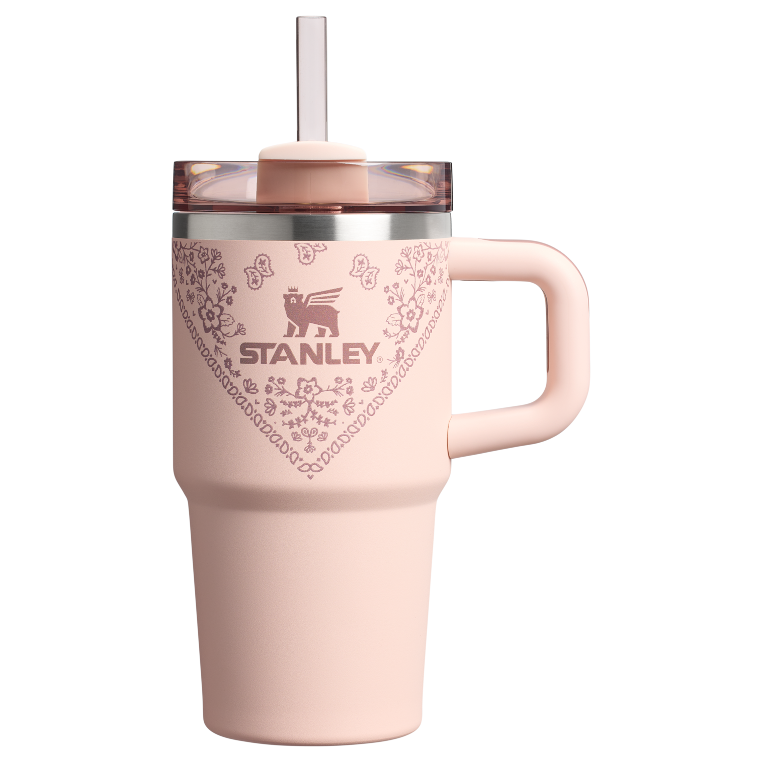 Double-Wall Vacuum The Quencher H2.O Flowstate Tumbler D124E - Double-Wall Vacuum Insulated Travel Tumbler with Straw - Conch Floral