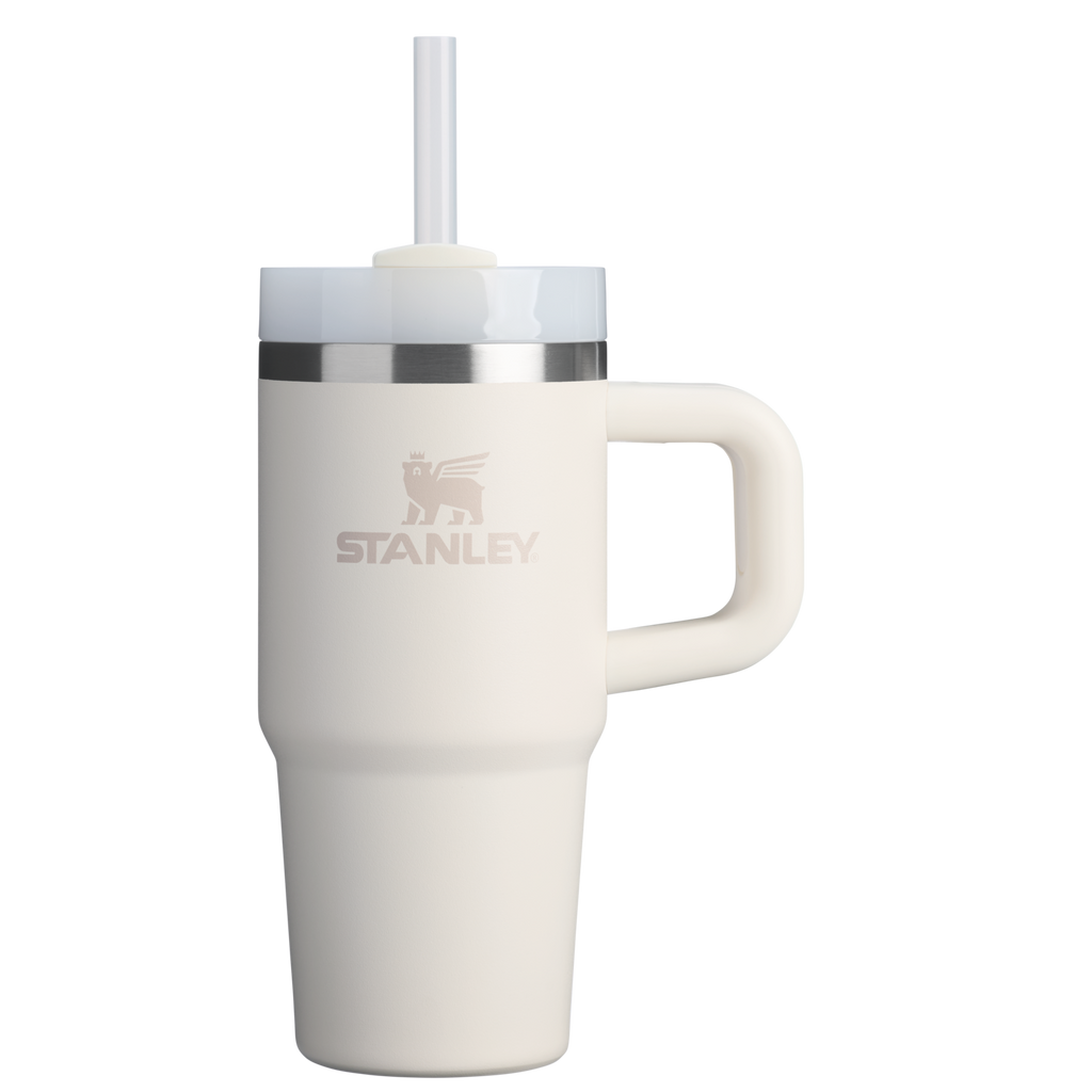 Car-Cup Friendly The Quencher H2.O Flowstate Tumbler | Stanley Create D291F - Premium Stainless Steel Straw Cup for All-Day Hydration - Cream 2.0