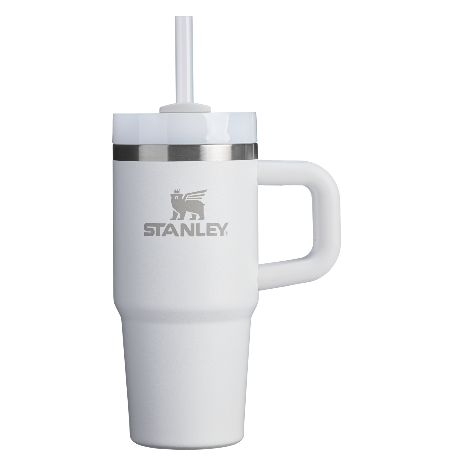 Car-Cup Friendly The Quencher H2.O Flowstate Tumbler | Stanley Create D291F - Premium Stainless Steel Straw Cup for All-Day Hydration - Frost