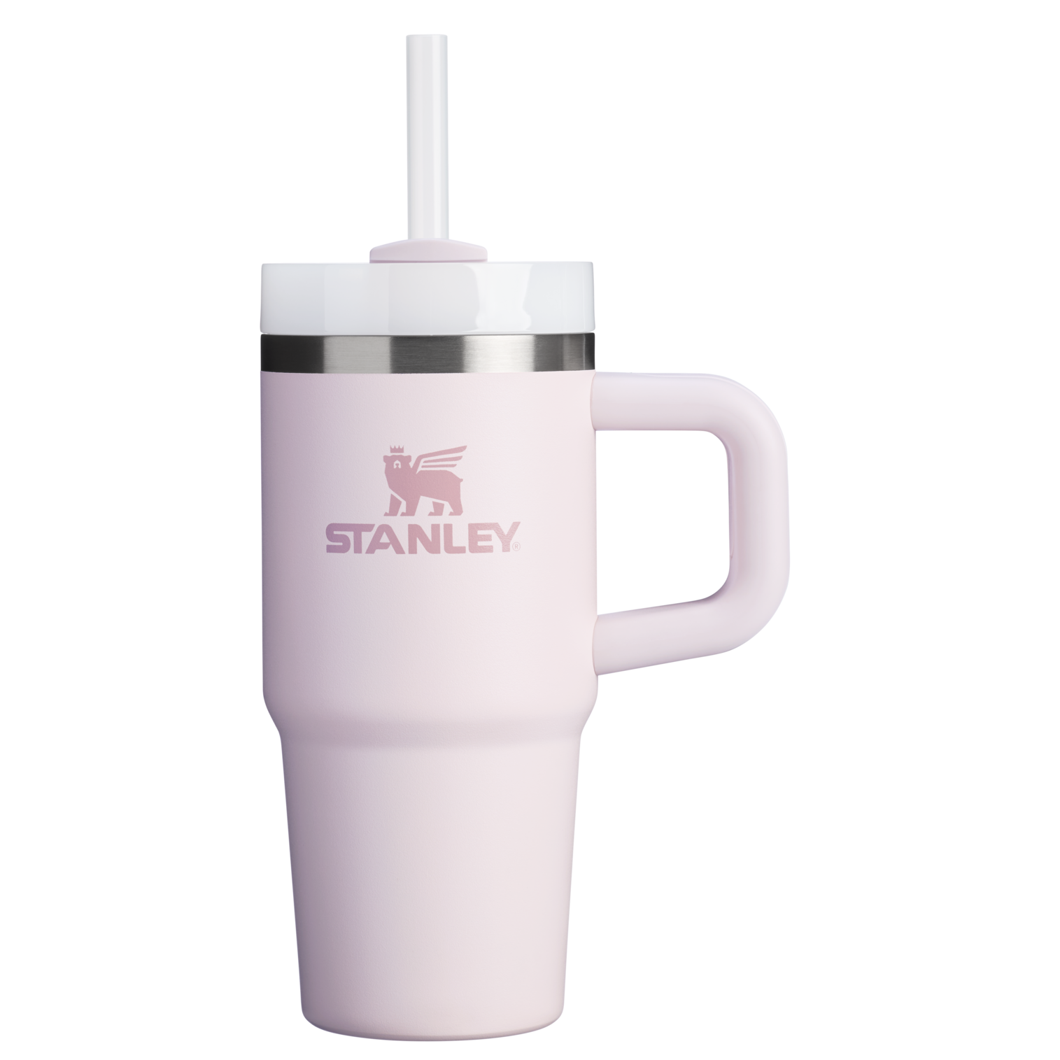 Car-Cup Friendly The Quencher H2.O Flowstate Tumbler | Stanley Create D291F - Premium Stainless Steel Straw Cup for All-Day Hydration - Rose Quartz 2.0