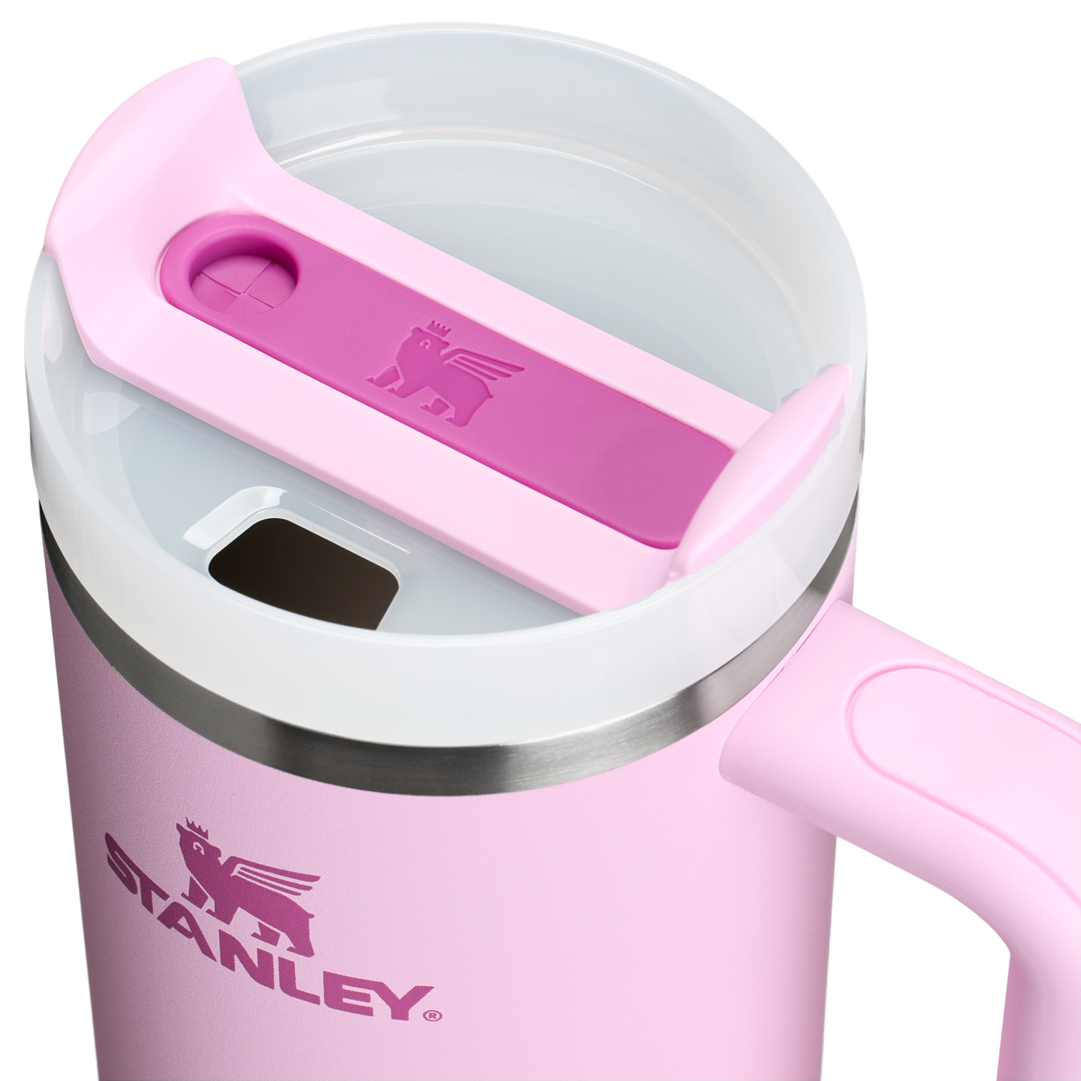 Large Capacity The Quencher H2.0 Flowstate Tumbler | Stanley Create D331C - FlowState 3-Position Lid Insulated Travel Mug Detail