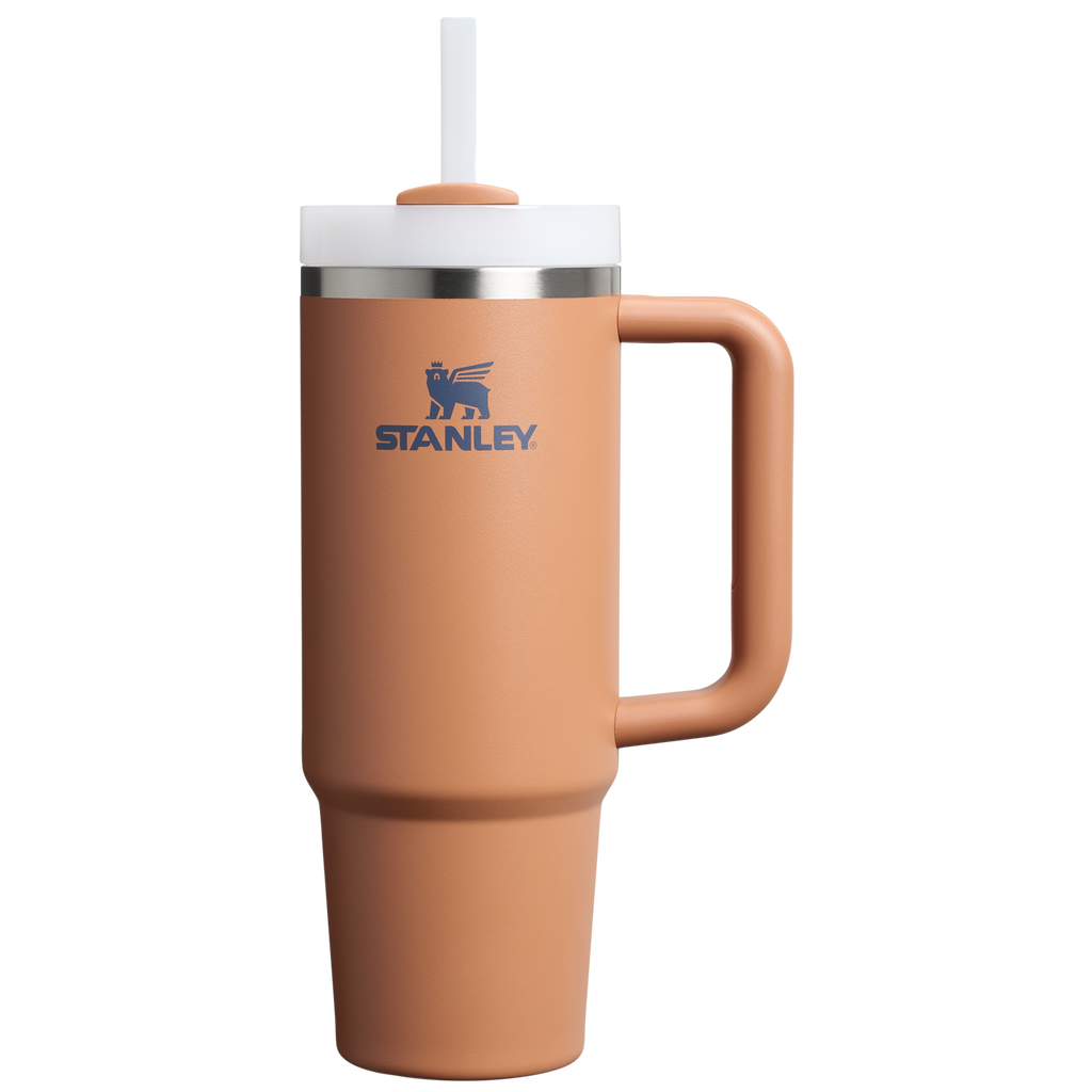Car-Cup Friendly The Quencher H2.0 Flowstate Tumbler D051L - Double-Wall Vacuum Insulated Travel Tumbler with Straw - Toast