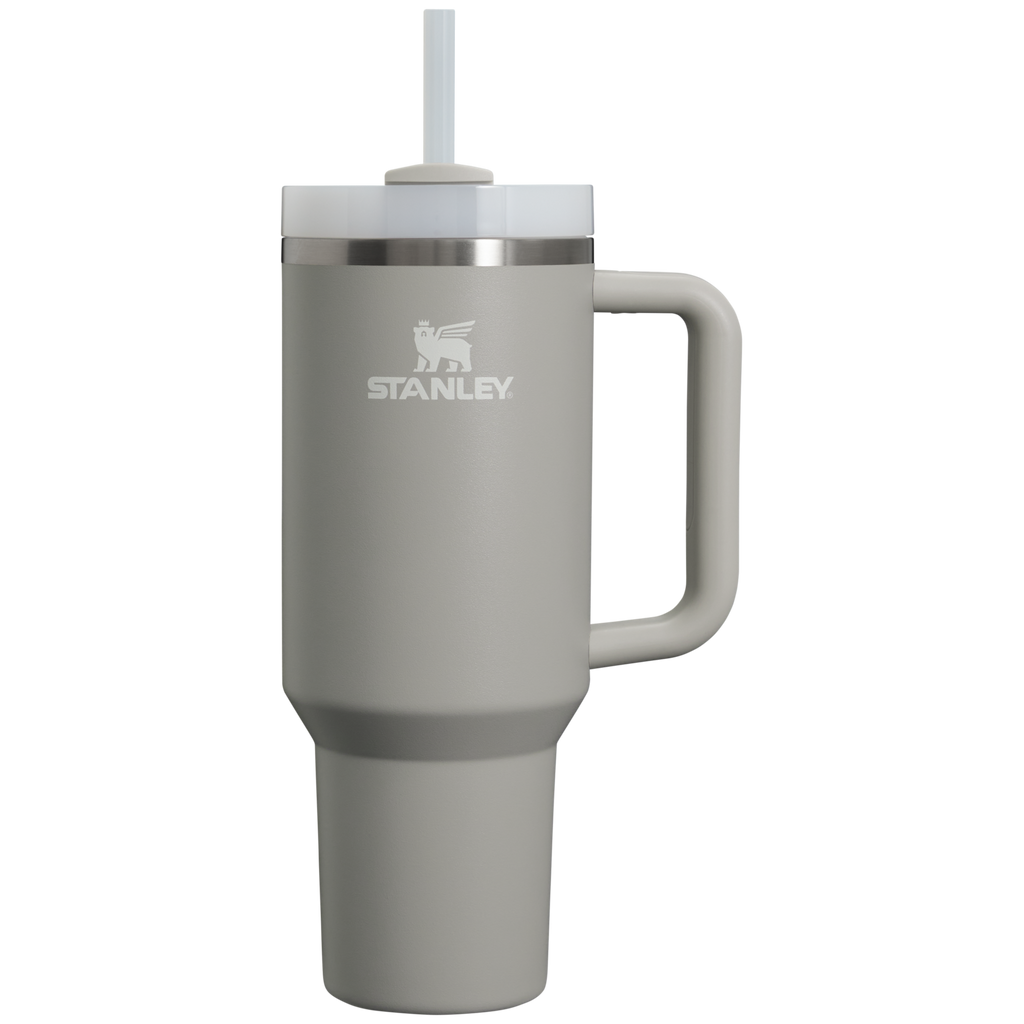 Insulated Travel The Quencher H2.0 Flowstate Tumbler D050X - Double-Wall Vacuum Insulated Travel Tumbler with Straw - Ash