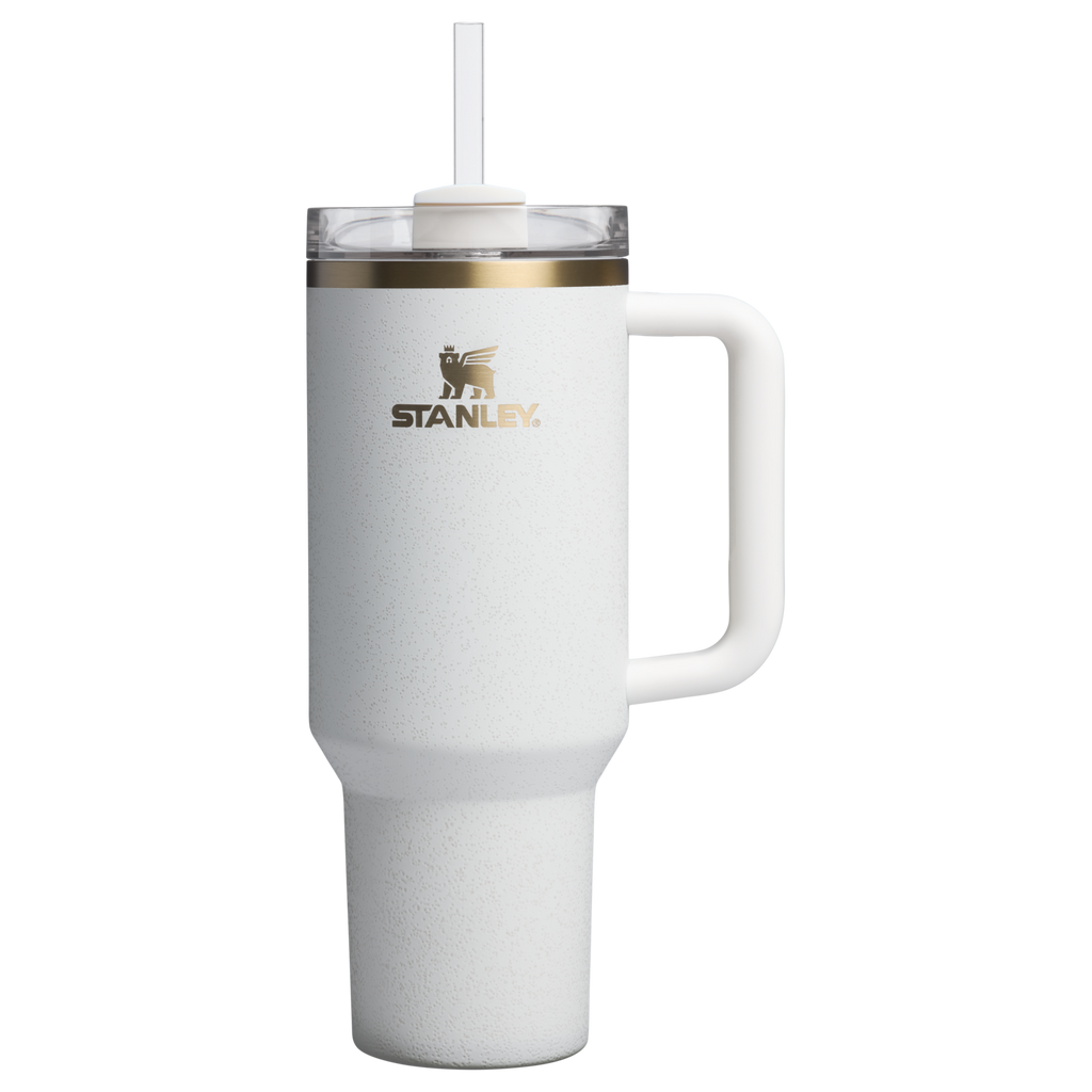 Insulated Travel The Quencher H2.0 Flowstate Tumbler D050X - Double-Wall Vacuum Insulated Travel Tumbler with Straw - Cream Moon