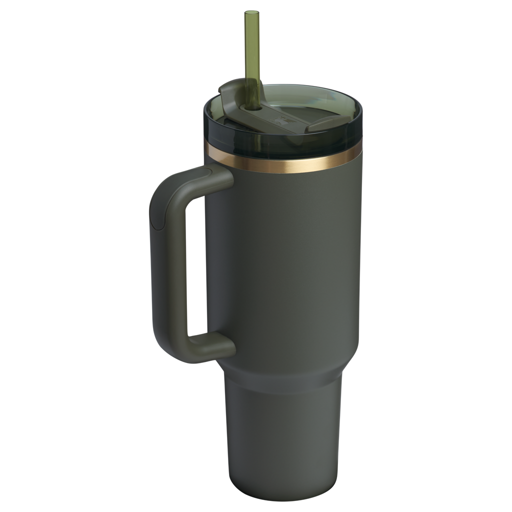 Insulated Travel The Quencher H2.0 Flowstate Tumbler D050X - Double-Wall Vacuum Insulated Travel Tumbler with Straw Detail