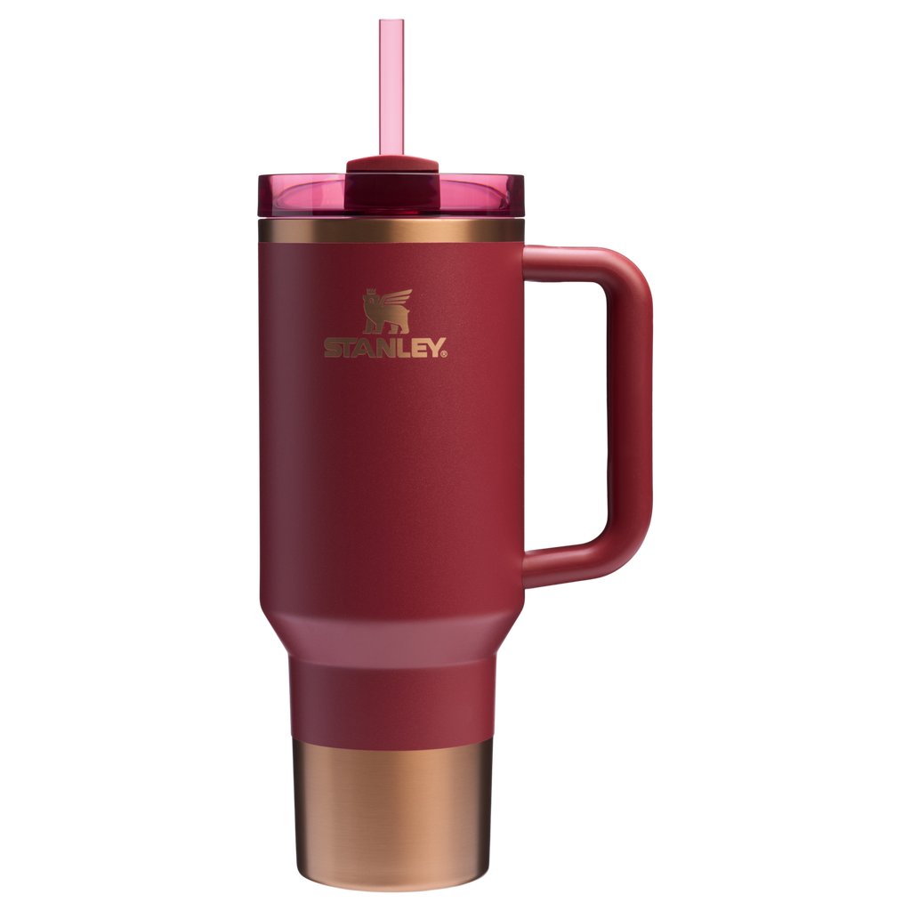 Insulated Travel The Quencher H2.0 Flowstate Tumbler  | Stanley Create D332L - Double-Wall Vacuum Insulated Travel Tumbler with Straw Detail
