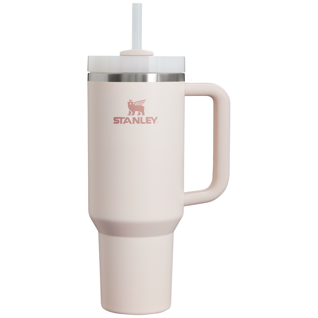 Insulated Travel The Quencher H2.0 Flowstate Tumbler  | Stanley Create D332L - Double-Wall Vacuum Insulated Travel Tumbler with Straw - Rose Quartz 2.0