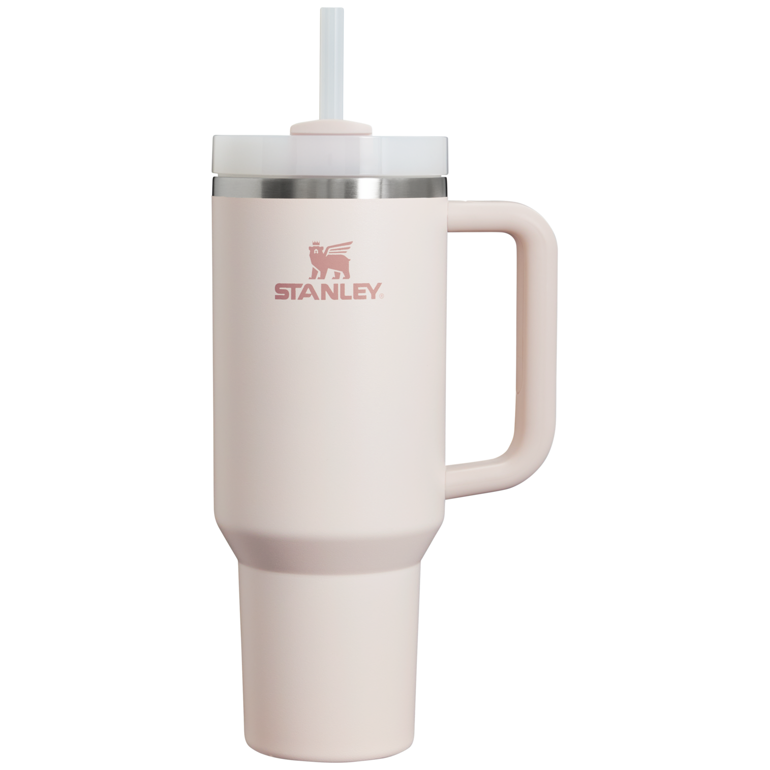 Insulated Travel The Quencher H2.0 Flowstate Tumbler  | Stanley Create D332L - Double-Wall Vacuum Insulated Travel Tumbler with Straw - Rose Quartz 2.0