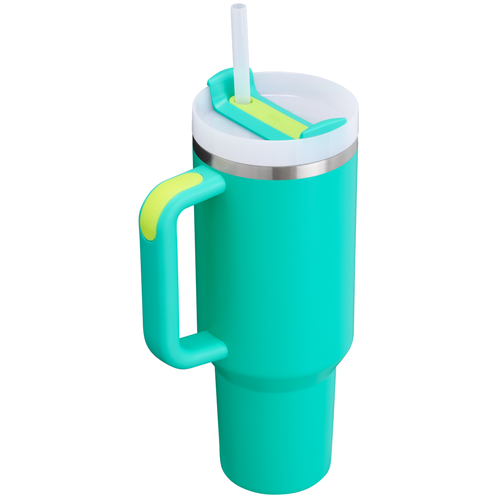 Insulated Travel The Quencher H2.0 Flowstate Tumbler  | Stanley Create D332L - Double-Wall Vacuum Insulated Travel Tumbler with Straw Detail