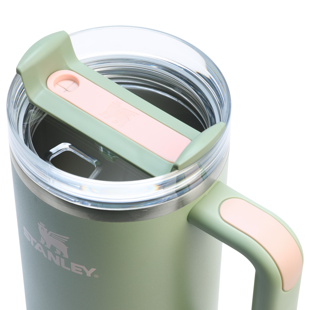 Insulated Travel The Quencher H2.0 Flowstate Tumbler  | Stanley Create D332L - Double-Wall Vacuum Insulated Travel Tumbler with Straw Detail