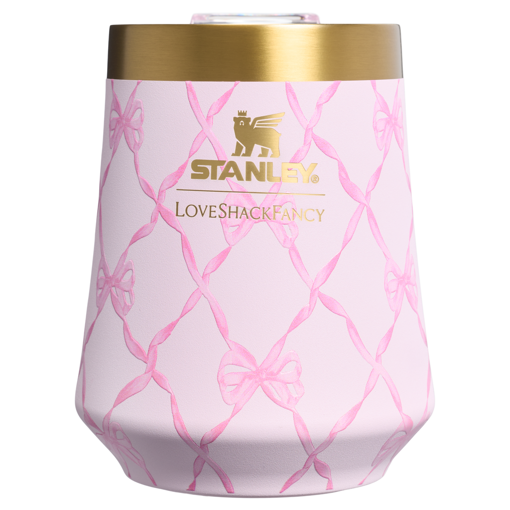 Flavor-Preserving Stanley 1913 x LoveShackFancy Holiday Reserve Wine Tumbler D204X - Shatterproof Flavor-Preserving Cocktail Tumbler with Lid Detail