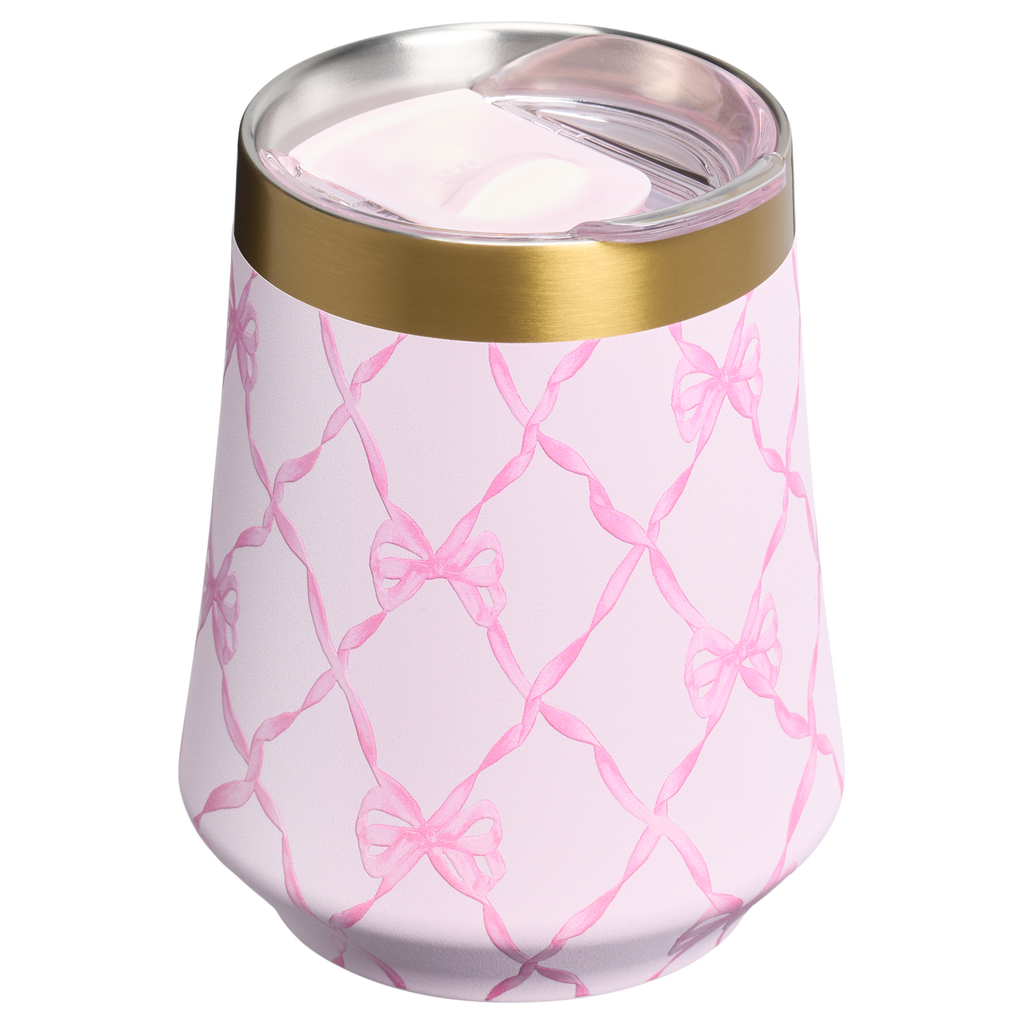 Premium Matte Stanley 1913 x LoveShackFancy Holiday Reserve Wine Tumbler D367F - Reserve Collection Stainless Steel Whiskey Cup Detail
