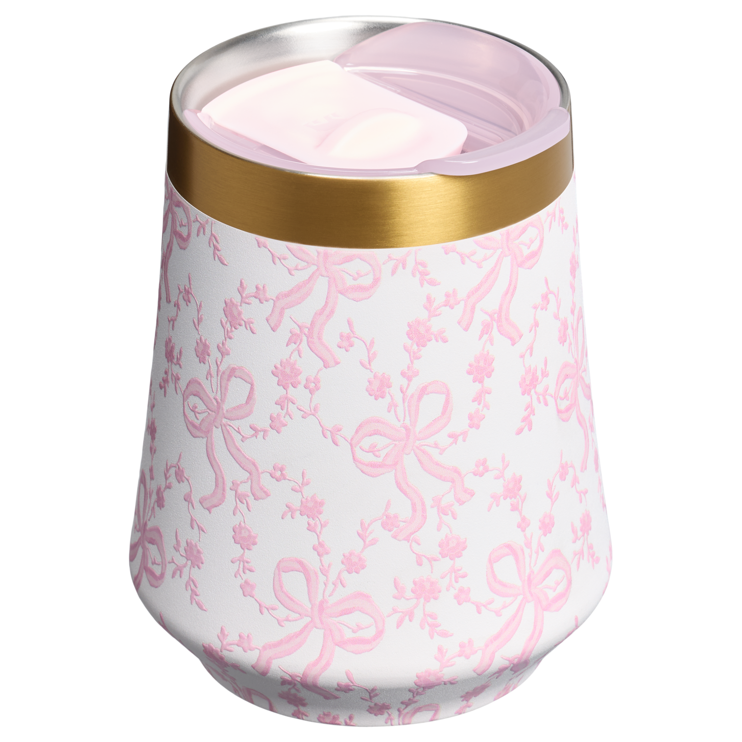 Flavor-Preserving Stanley 1913 x LoveShackFancy Holiday Reserve Wine Tumbler D204X - Shatterproof Flavor-Preserving Cocktail Tumbler with Lid Detail