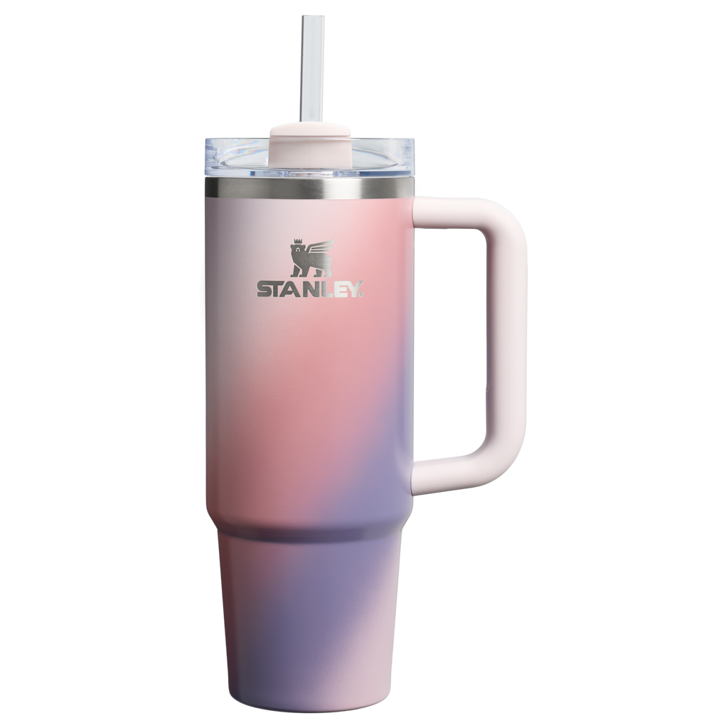 Car-Cup Friendly The Quencher H2.0 Flowstate Tumbler D051L - Double-Wall Vacuum Insulated Travel Tumbler with Straw - Dawn Spiral