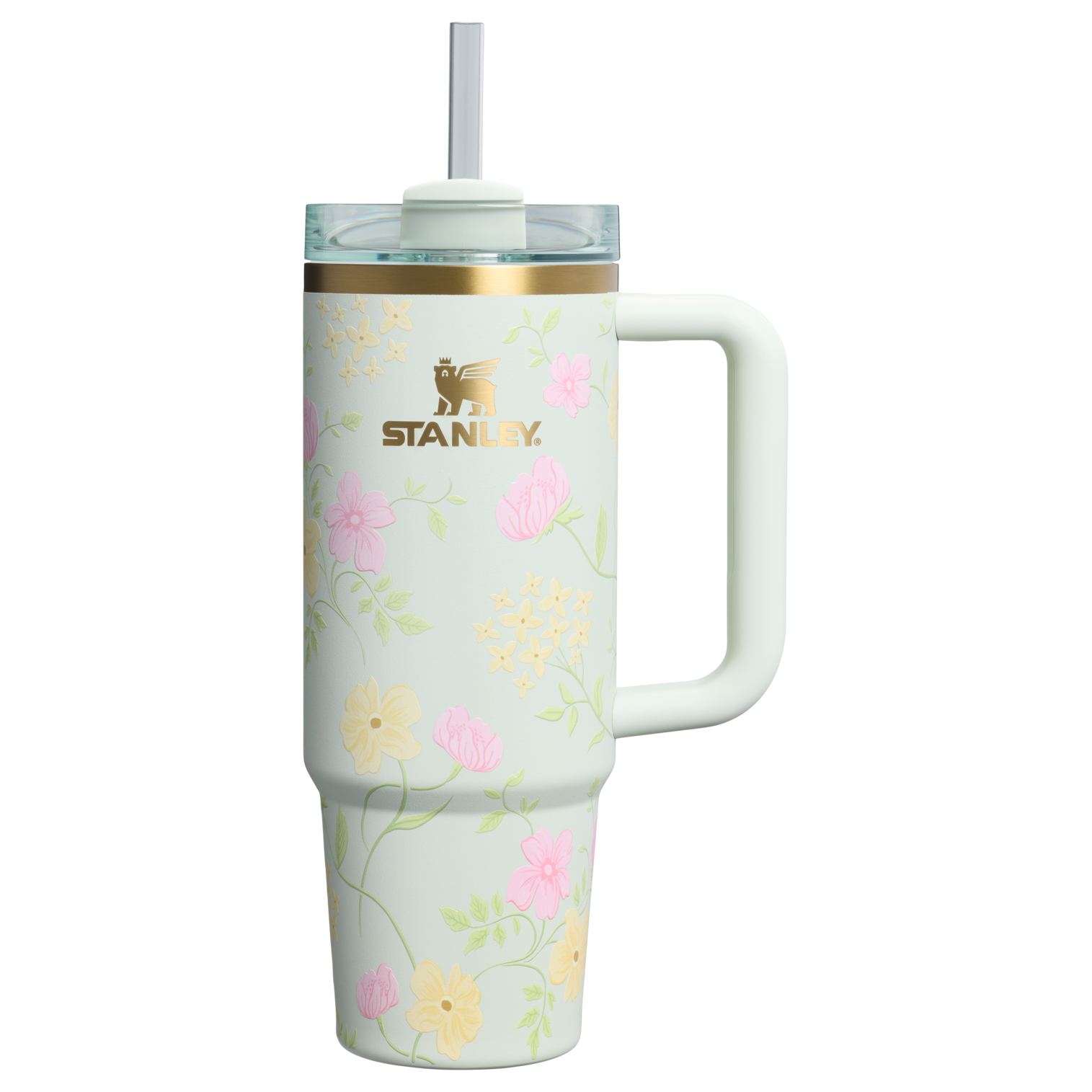 Splash-Resistant FlowState The Easter Quencher H2.0 Flowstate Tumbler D257F - 40oz Large Capacity Car-Cup Friendly Quencher - Spring Blossoms