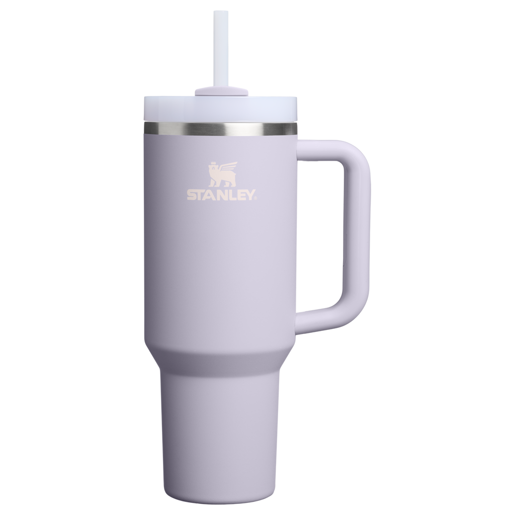 Insulated Travel The Quencher H2.0 Flowstate Tumbler  | Stanley Create D332L - Double-Wall Vacuum Insulated Travel Tumbler with Straw - Purple Dust