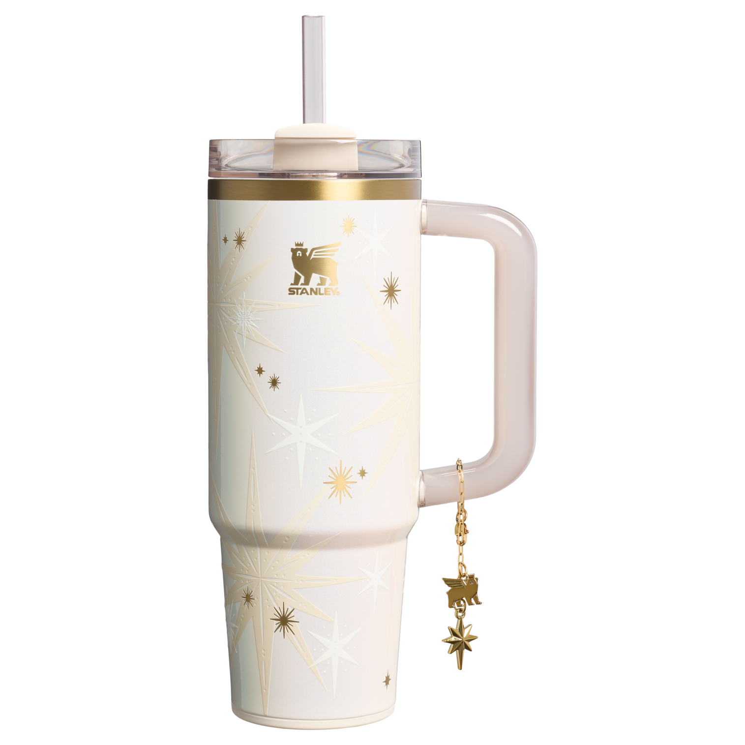Insulated Travel The Quencher Luxe H2.0 Flowstate Tumbler D209D - Double-Wall Vacuum Insulated Travel Tumbler with Straw - Starlight Shimmer