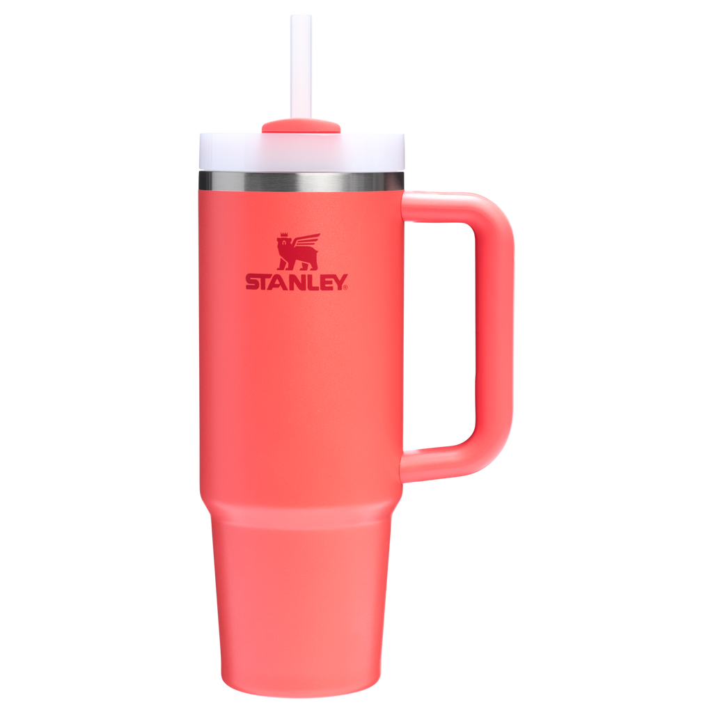 Car-Cup Friendly The Quencher H2.0 Flowstate Tumbler D051L - Double-Wall Vacuum Insulated Travel Tumbler with Straw - Hot Coral