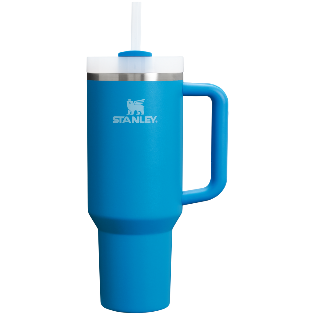 Insulated Travel The Quencher H2.0 Flowstate Tumbler D050X - Double-Wall Vacuum Insulated Travel Tumbler with Straw - Azure